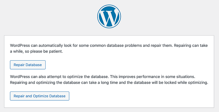 WordPress repair