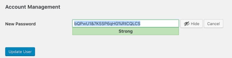 Strong passwords are an important part of a websites security audit.