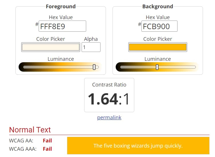 Fix “Background and Foreground Colors Sufficient Contrast Ratio”