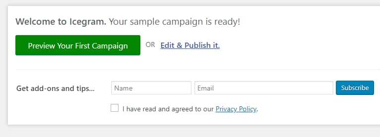 How to create a website welcome message with Icegram