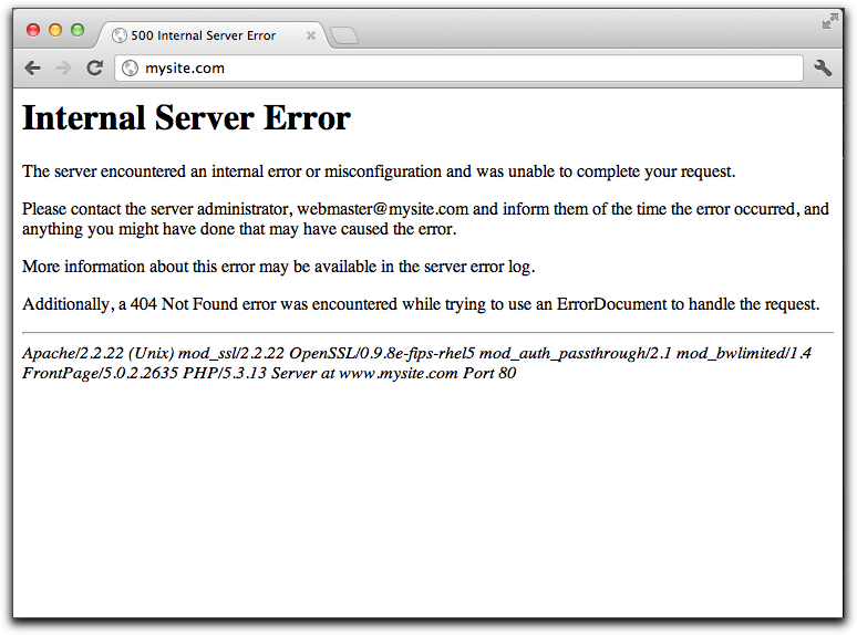 500 error