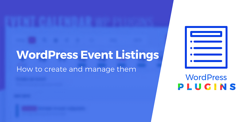 wordpress event listings