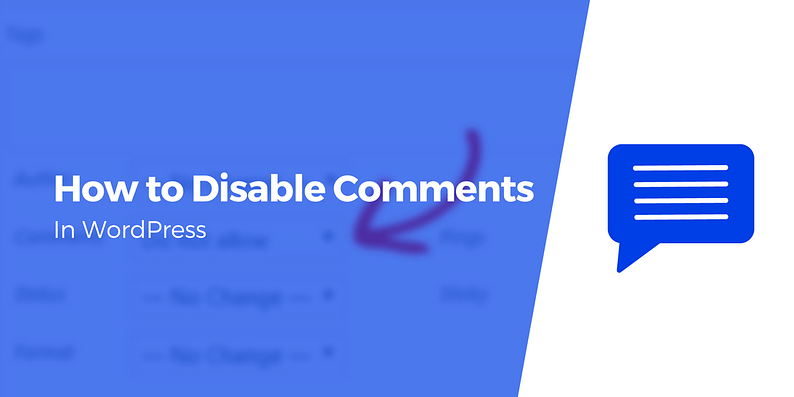 disable comments in WordPress