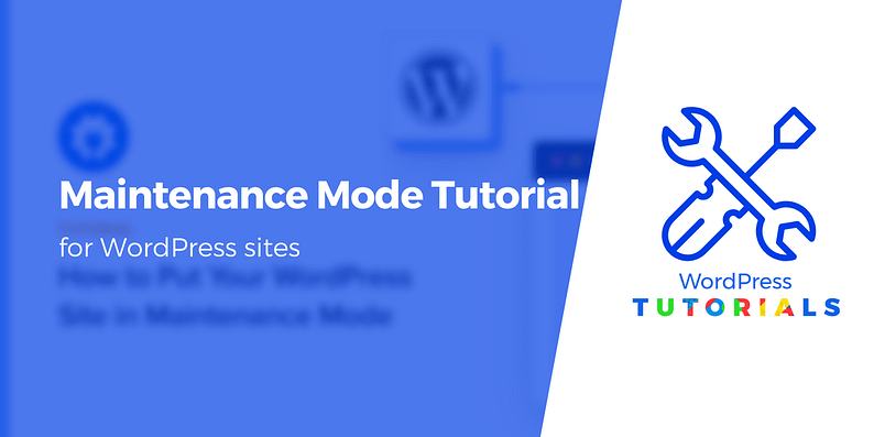 WordPress maintenance mode