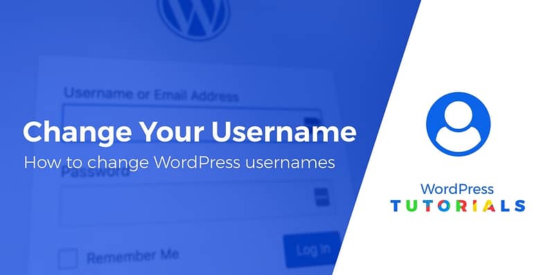 change WordPress usernames