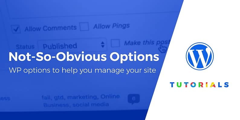 WordPress options