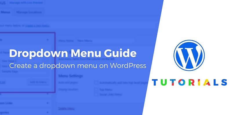 WordPress dropdown menu