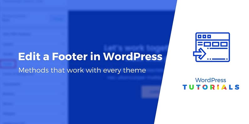 How to edit a footer in WordPress