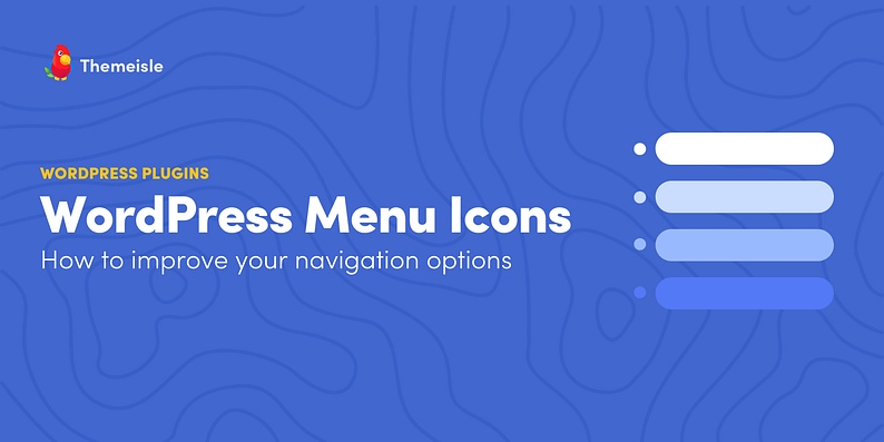 WordPress menu icons.