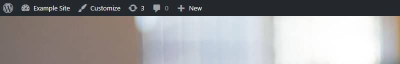 the wordpress admin toolbar