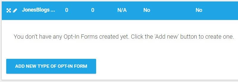 add new optin form
