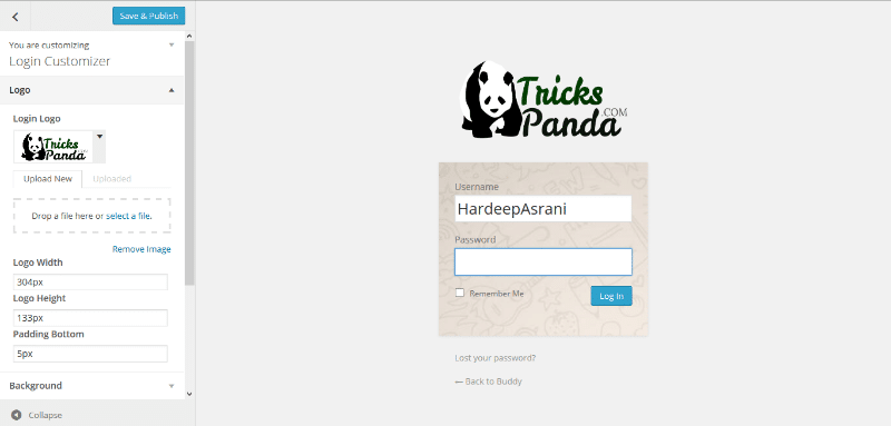 Custom Login Page Customizer