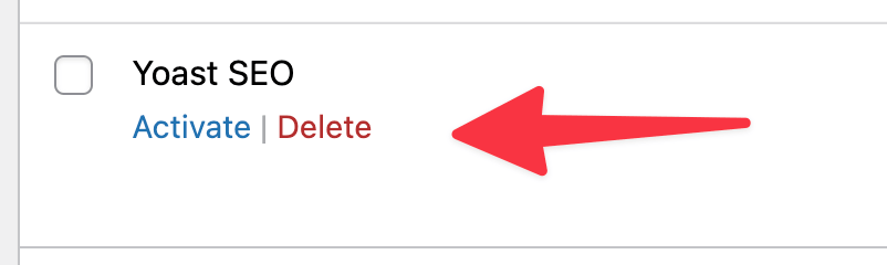delete plugin
