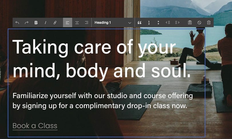 Locating the Squarespace text editor