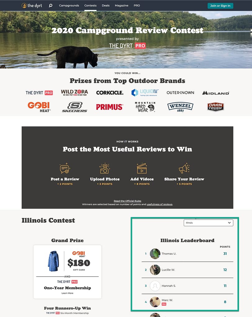 the dyrt user-generated content examples