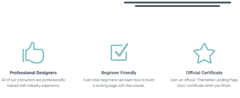 launch page feature list