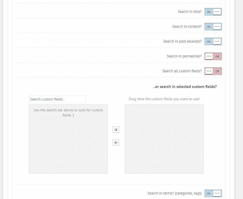 Choose custom fields.
