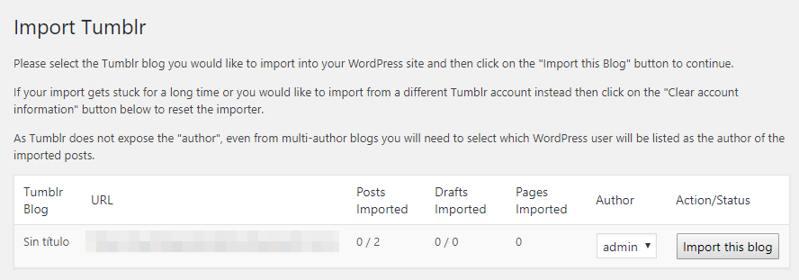 Решение о том, какому автору WordPress назначить ваш контент Tumblr.