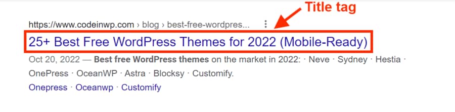 What is a website title example