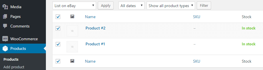 Listing your WooCommerce products on eBay.