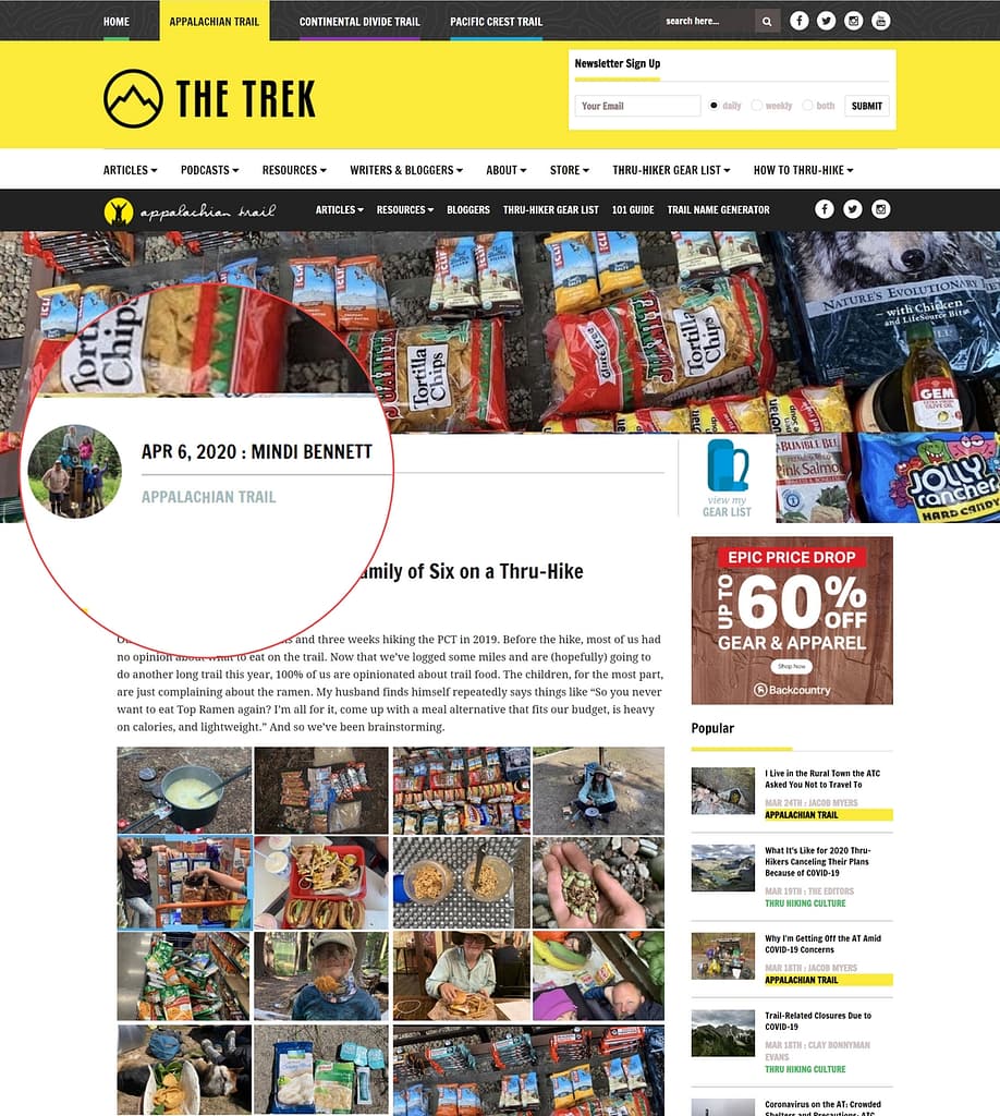 the trek writing 