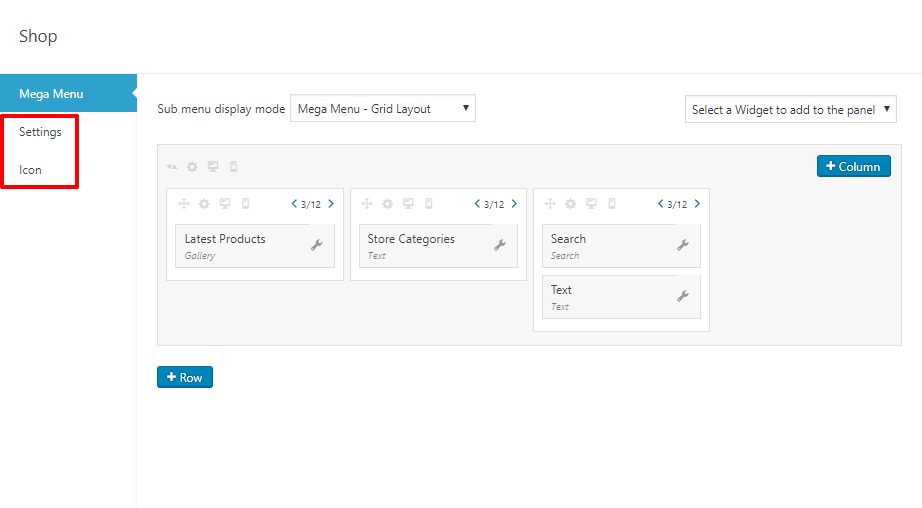 Finished mega menu layout.