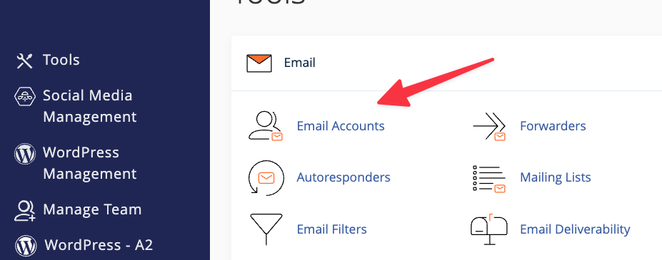 hosting.com email accounts