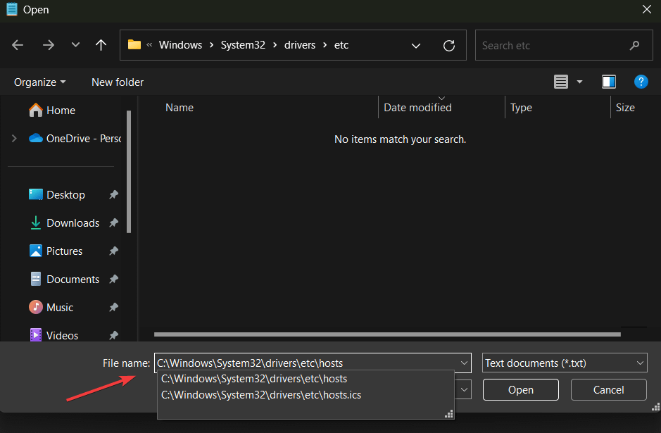 opening hosts file in windows - dns_probe_finished_nxdomain fix