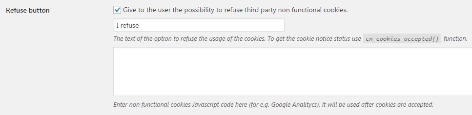 The refuse option.