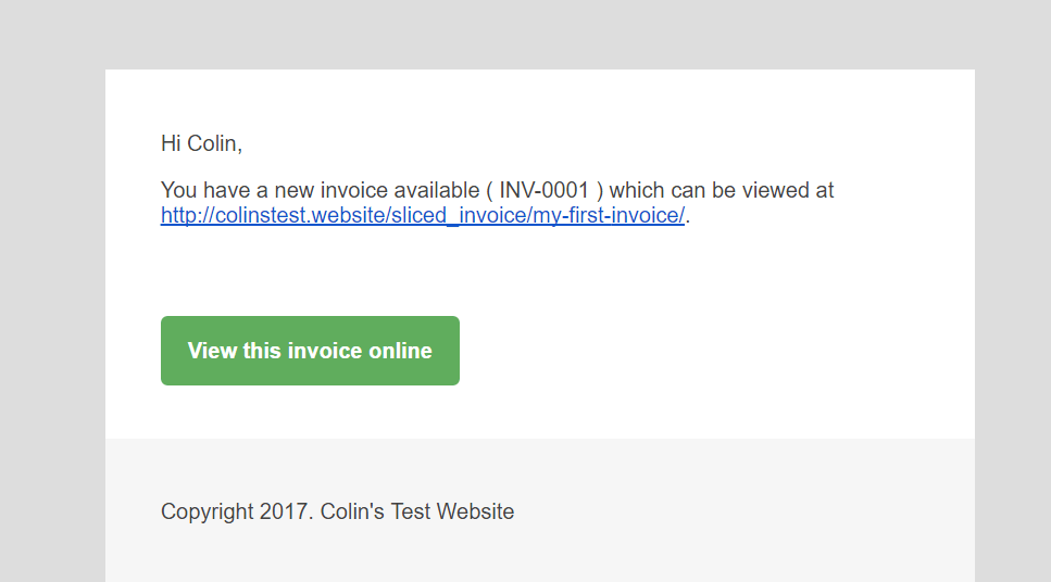 Client email