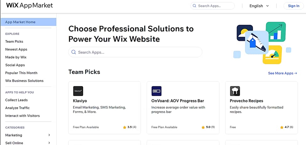 Wix App Market