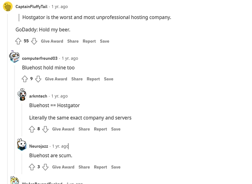 GoDaddy opinion from Reddit