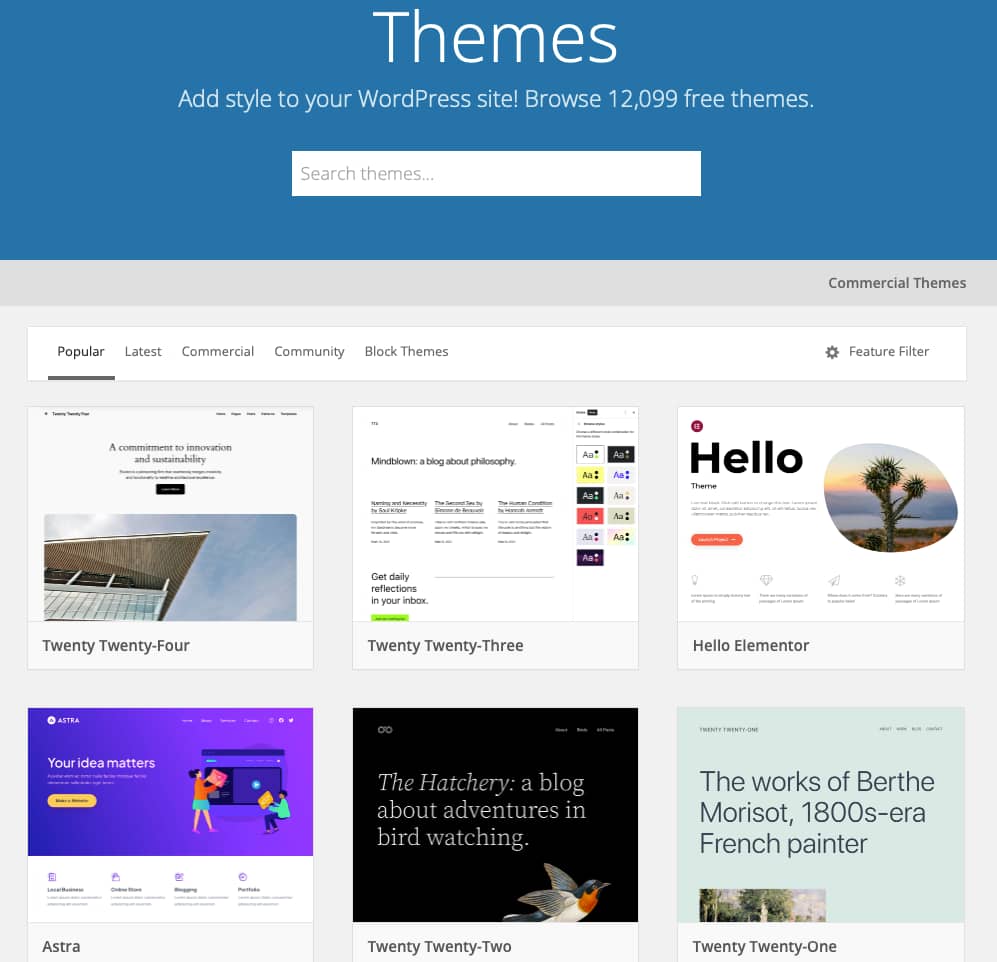 The WordPress Theme directory.