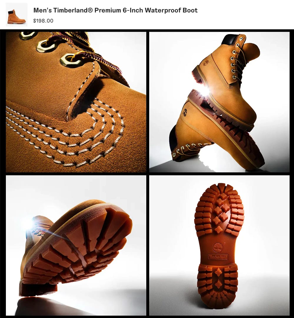 Detailed pictures for boots.