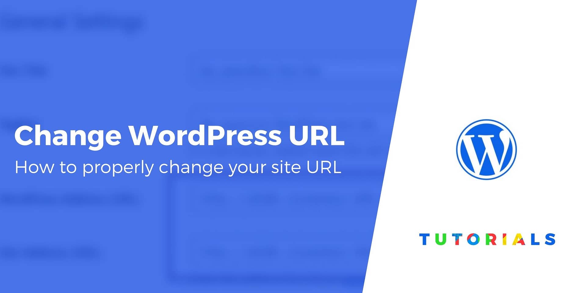 how to change wordpress blog url