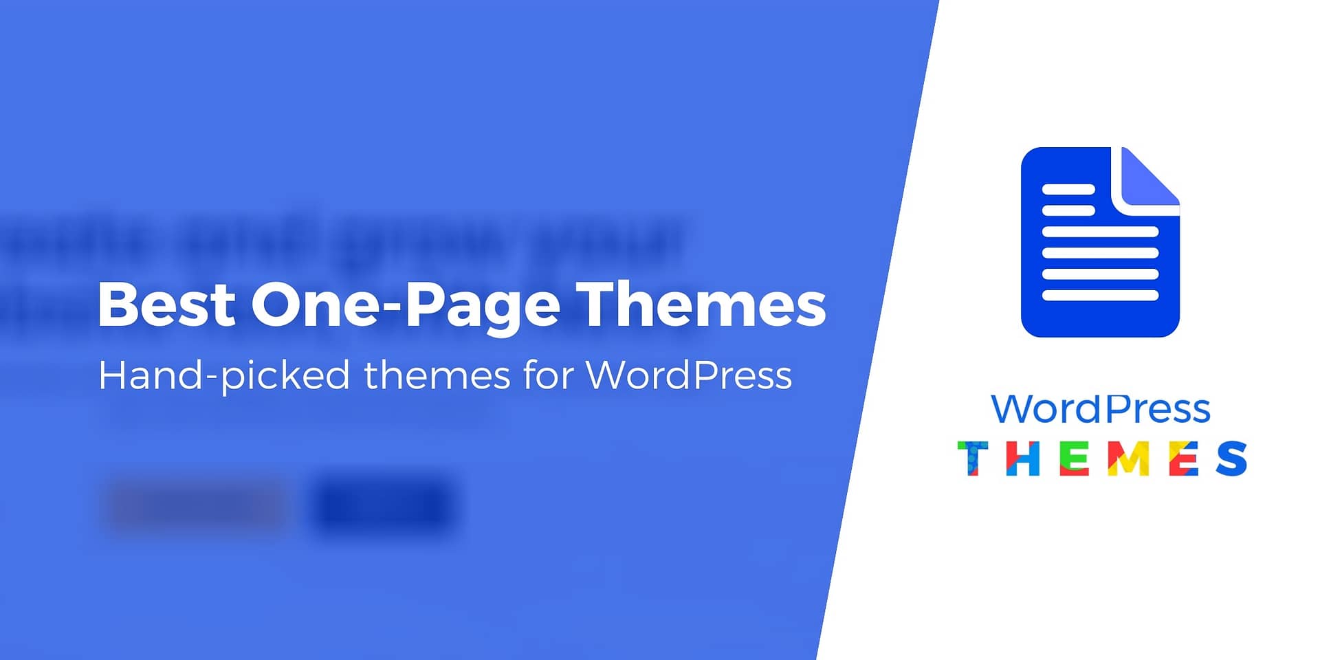 best wordpress theme for one page website