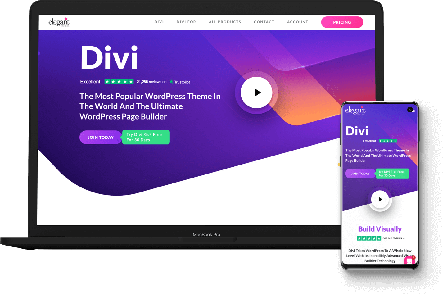 Пакет Divi Yoga для настольных компьютеров и мобильных устройств.