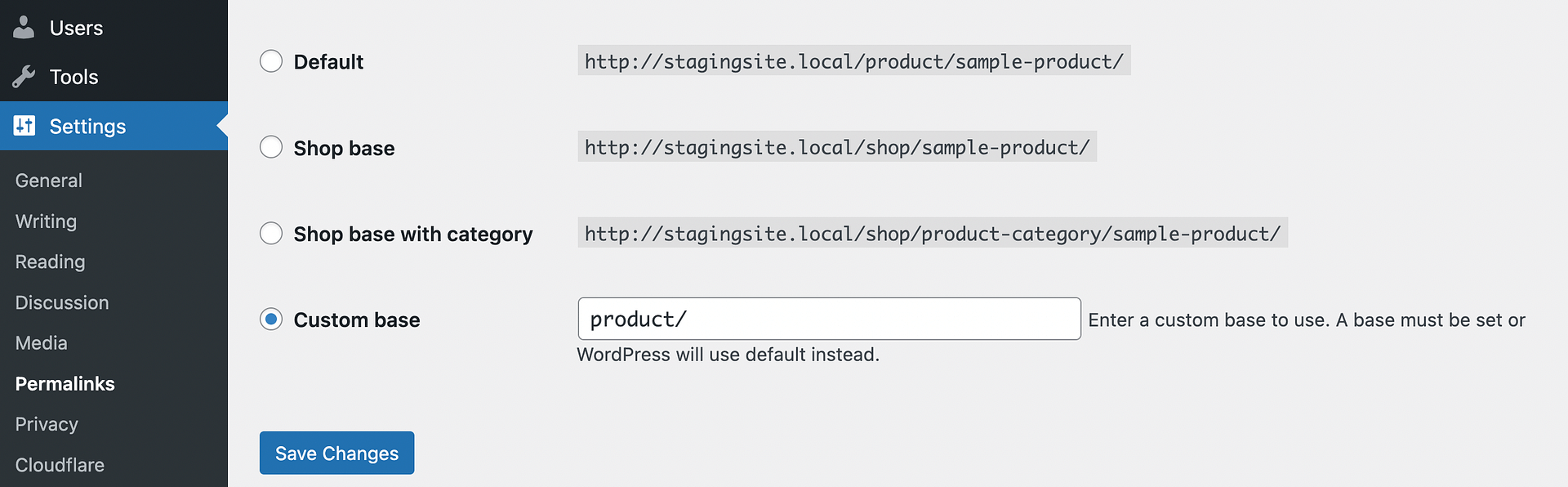 Regenerating a new .htaccess file by saving changes in the WordPress Permalinks settings.