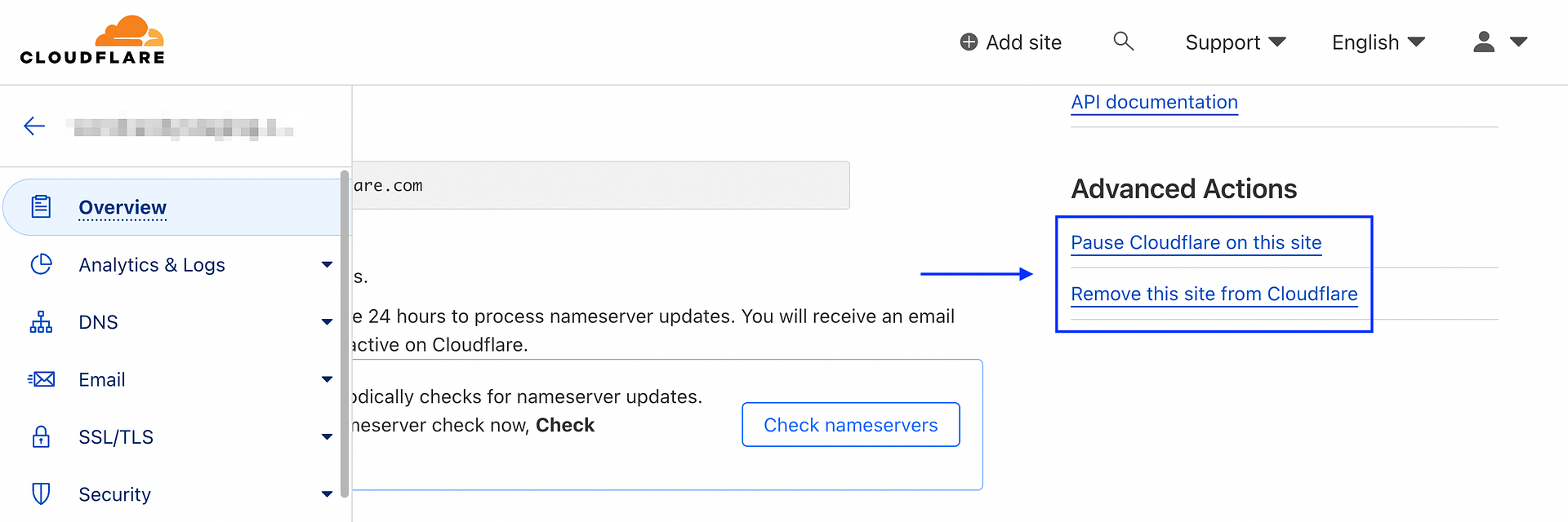 Cloudflare Advanced Actions give you the option to turn off the tool.