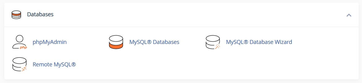 cPanel Databases