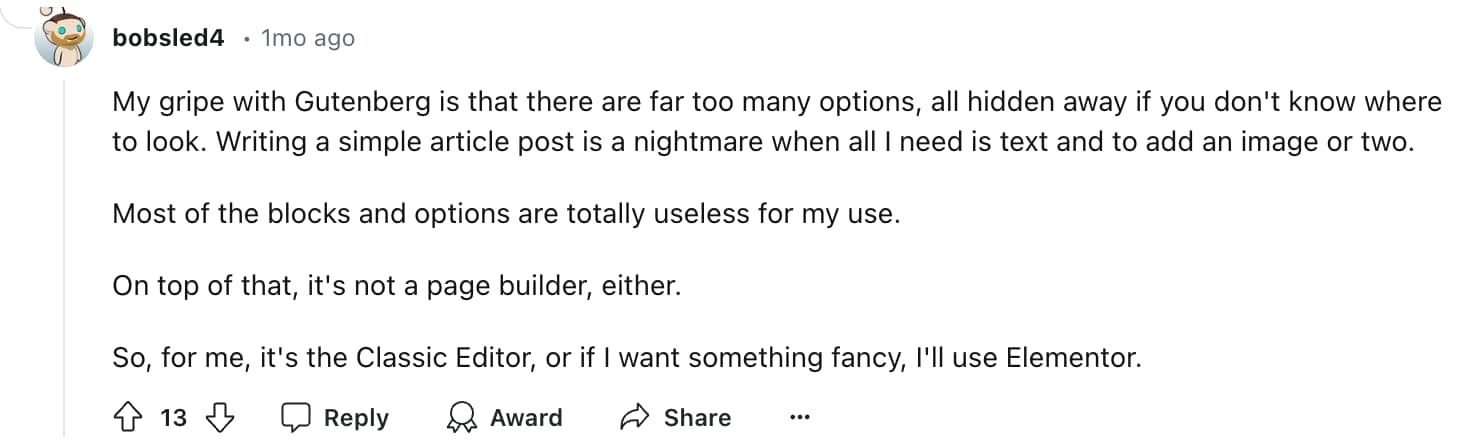 Gutenberg opinion on bad interface 6