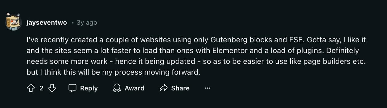 Gutenberg opinion vs page builders 6