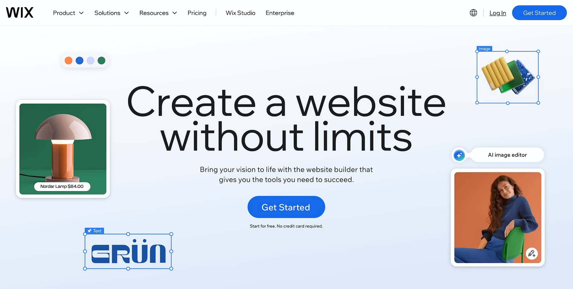 Wix portfolio website builder