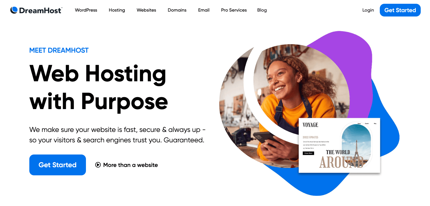 DreamHost website.