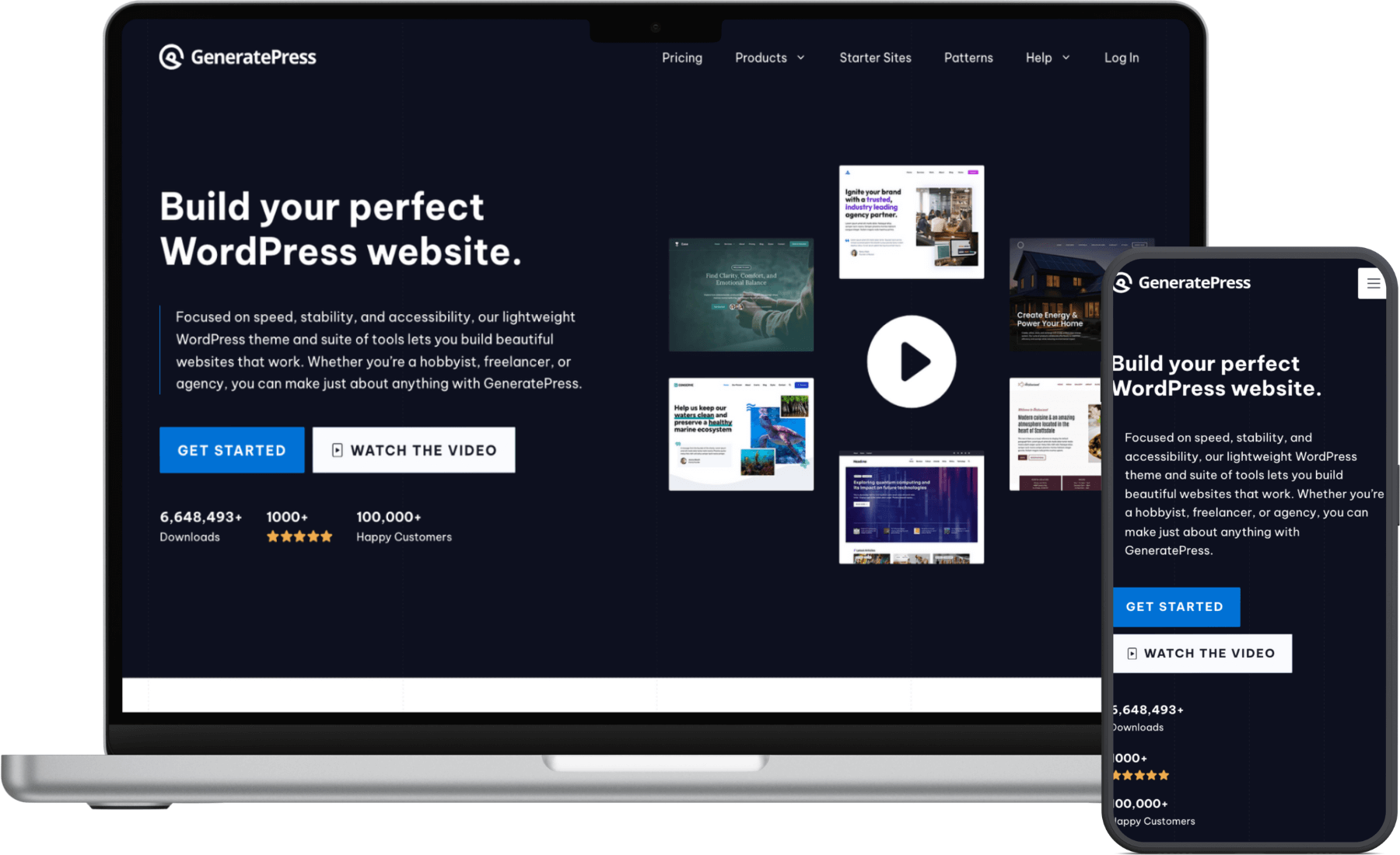 GeneratePress theme.