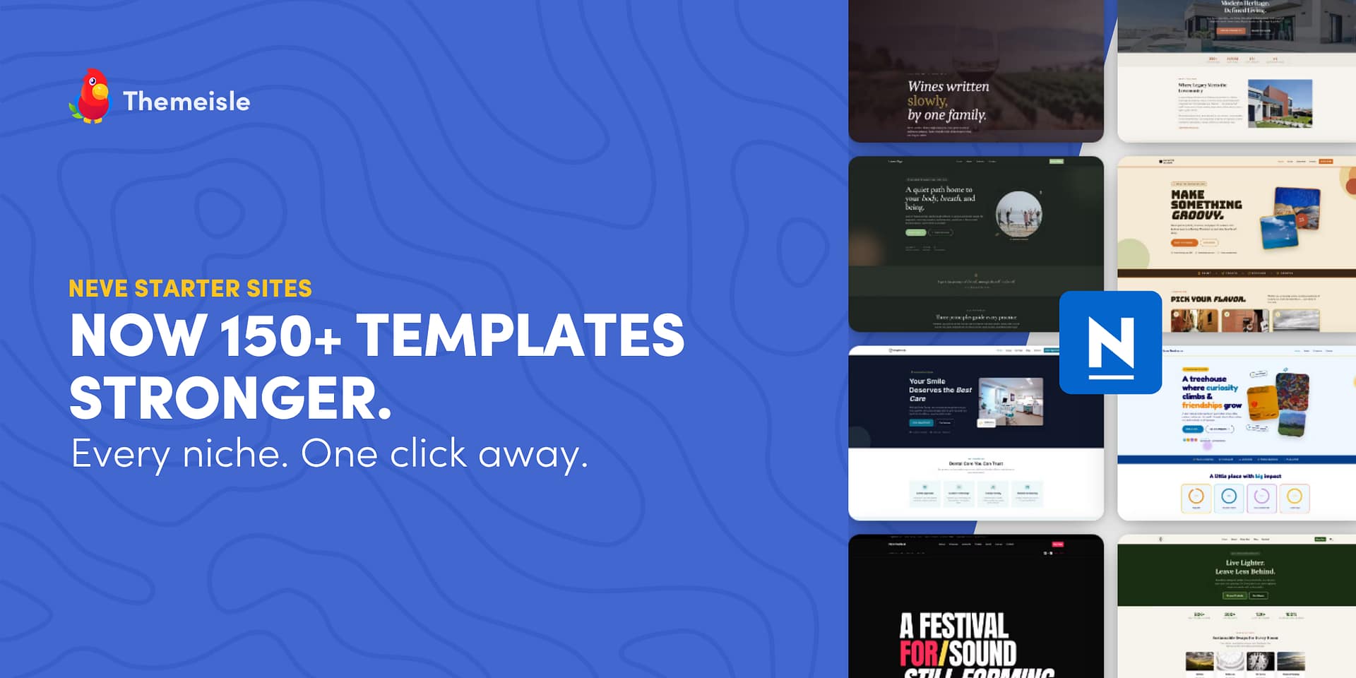 Neve Starter Sites Now 150+ Templates Stronger