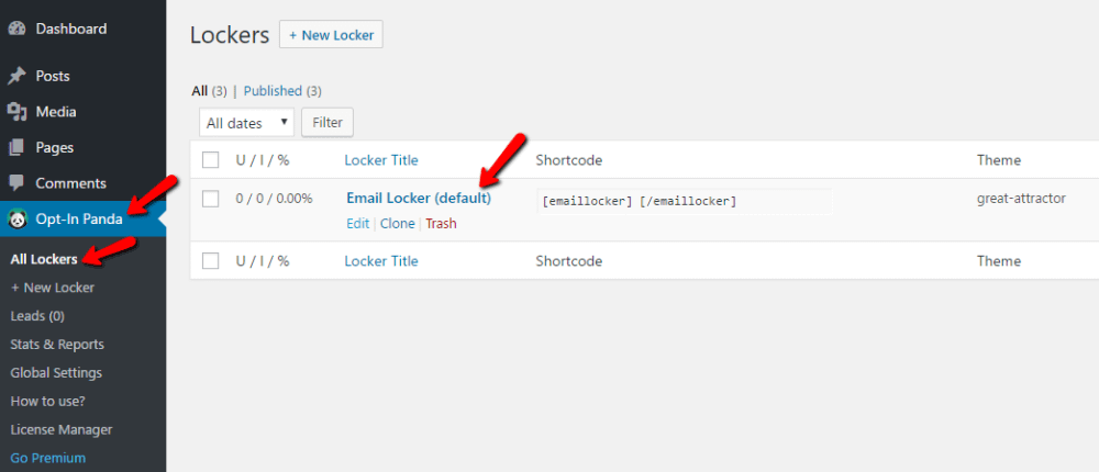 email opt-in locker