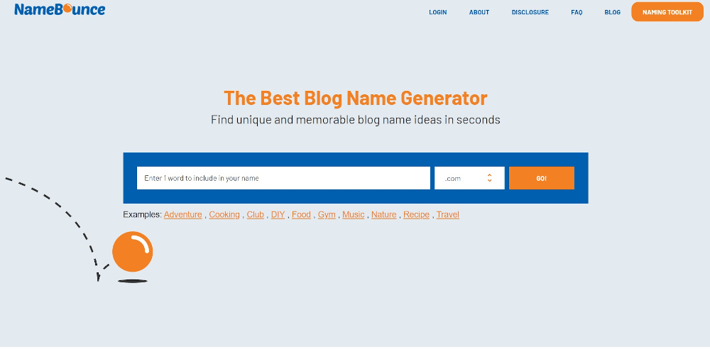 Best blog name generators: NameBounce