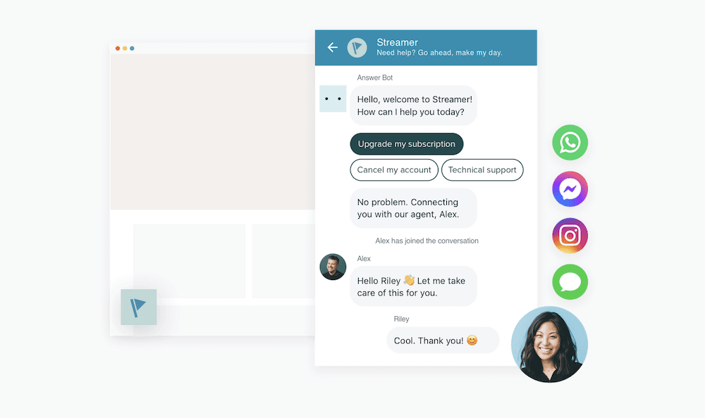 The Zendesk chat window demonstrates why it's not only aesthetic, but also why it's consistently ranked as one of the best live chat software options on the market.