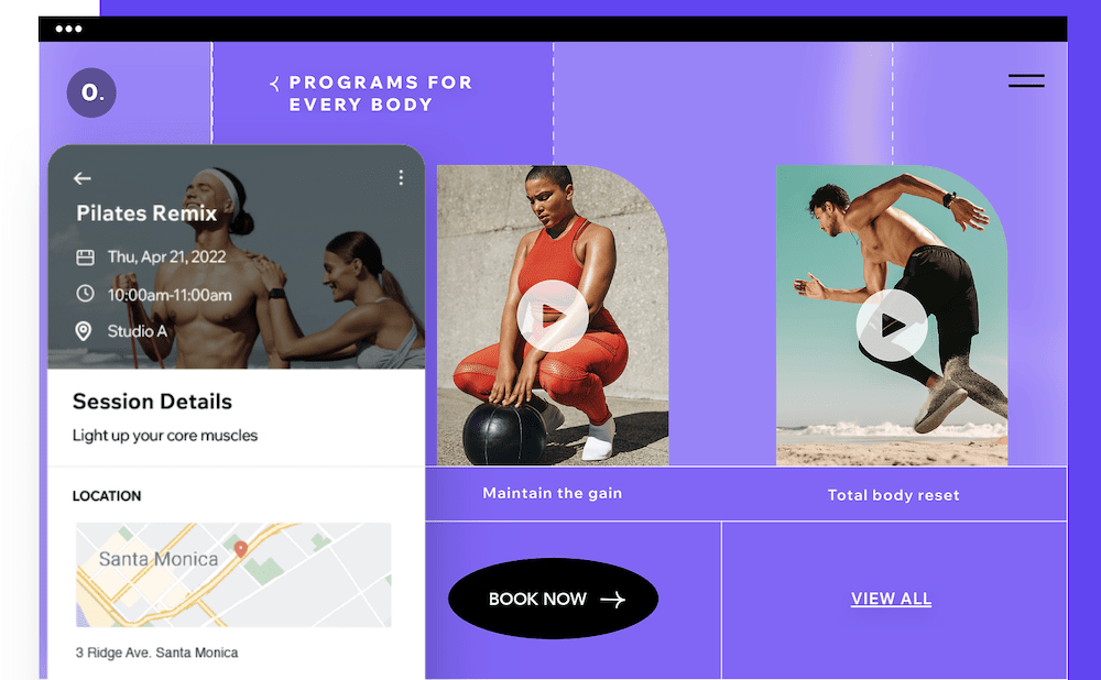 The Wix Fit website builder platform.